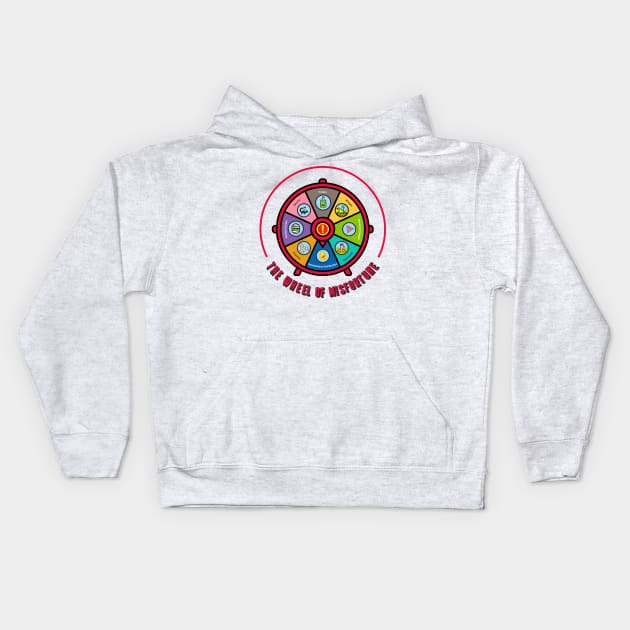 The Wheel of Misfortune Kids Hoodie by goatboyjr